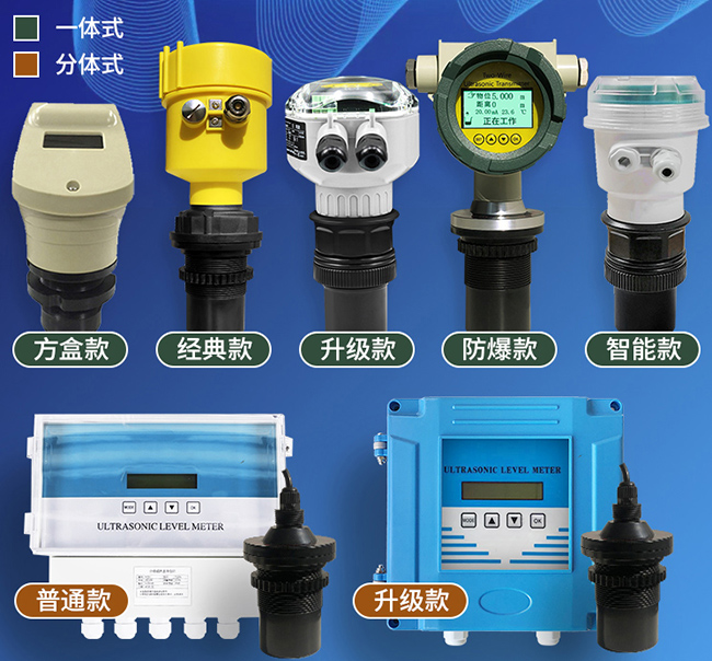 四線制超聲波液位計產品分類圖